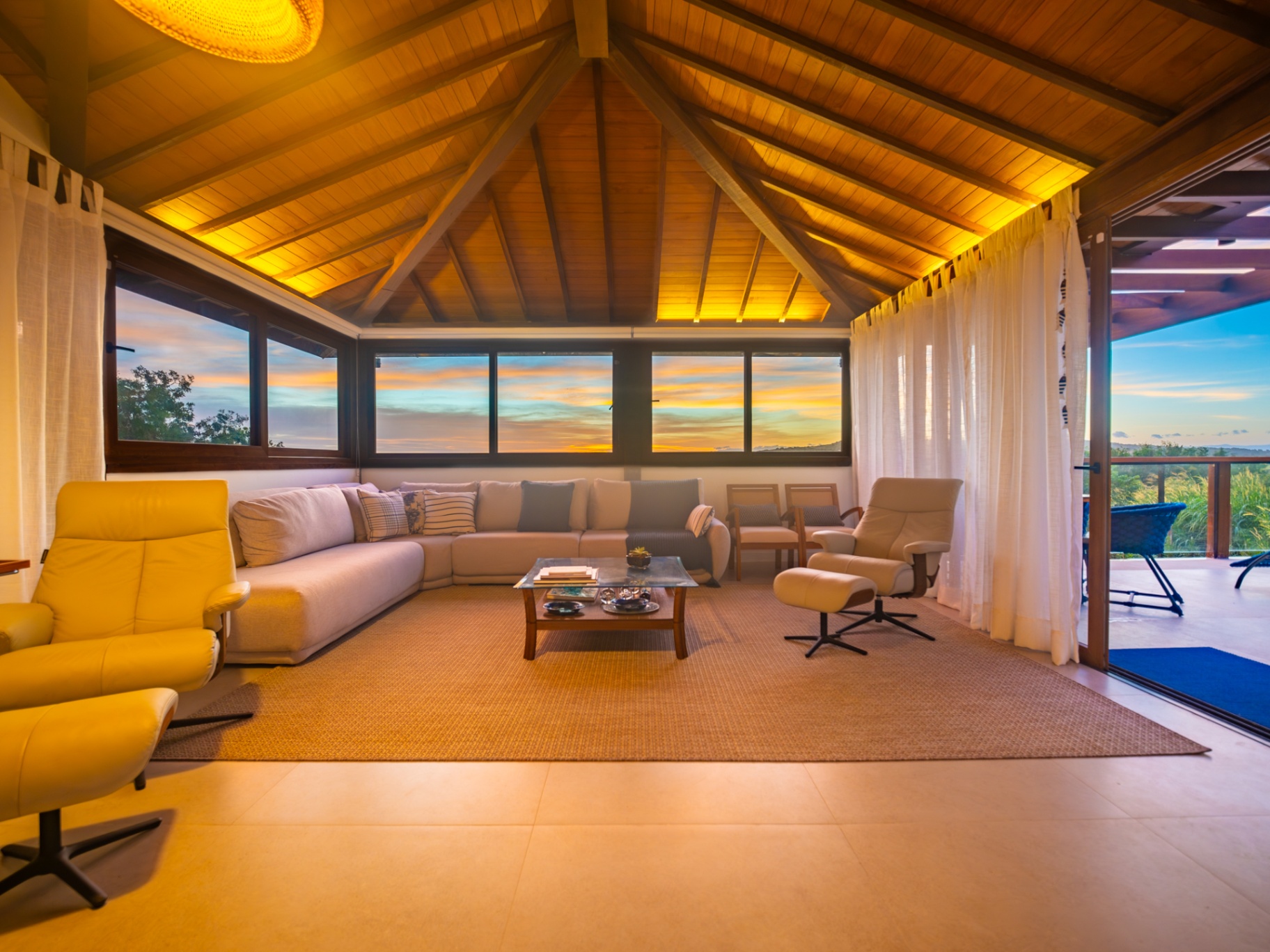 Sala de estar integrada da Villa